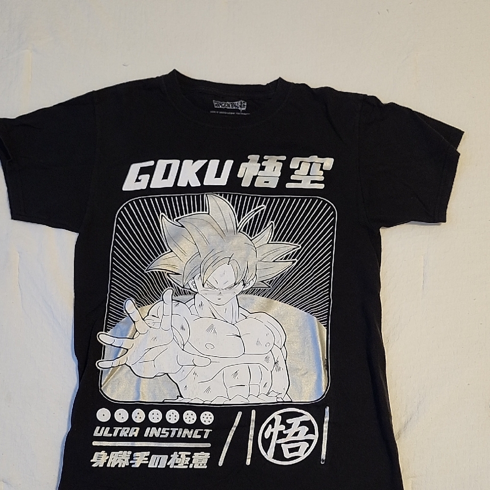 Black Graphic T-Shirt with Anime Design